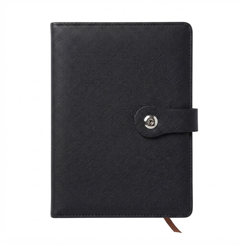 BLOC NOTE A5 BOUCLE CUIRE TOILE-2503