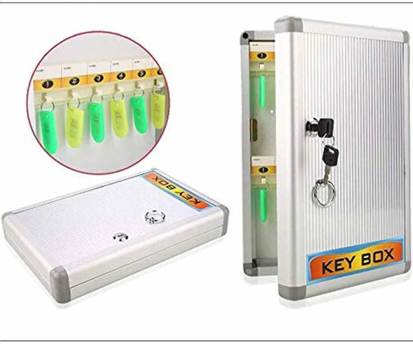 BOITE DE CLE D'ALUMINIUM AVEC SERRURE A CLE KU475-48