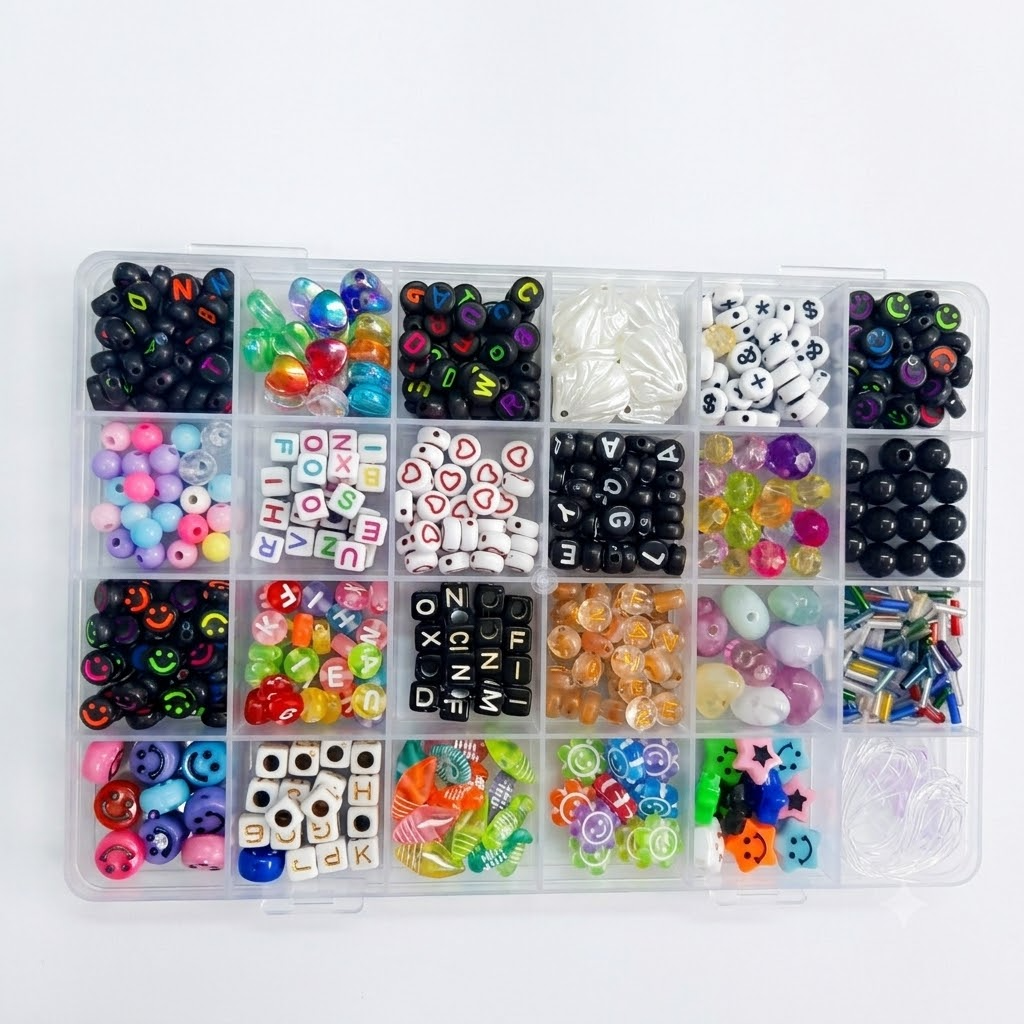BOITE DE PERLES COULEURS SOMBRES
