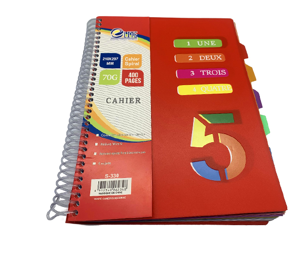 CAHIER SPIRAL 400 PAGES