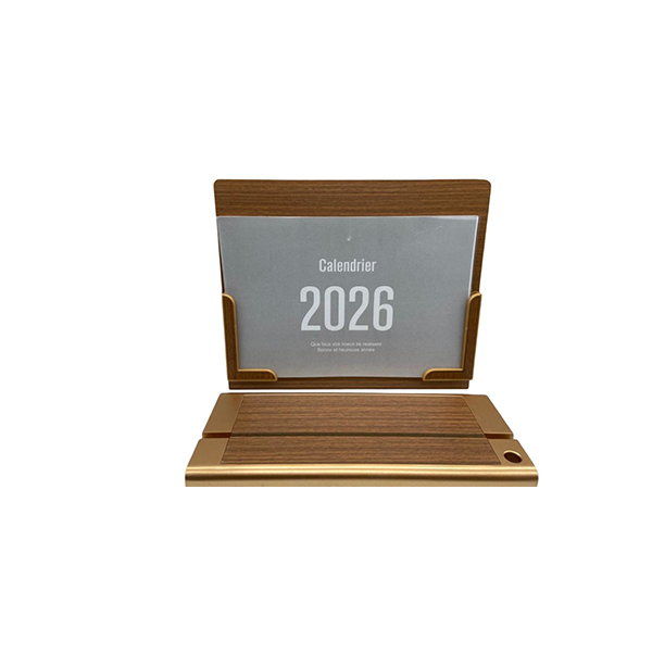 Calendrier Organizer de bureau socle en bois PE