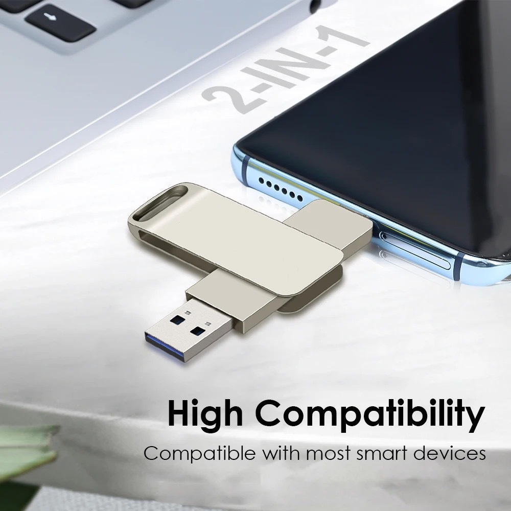CLE USB 32GB OTG EN FER