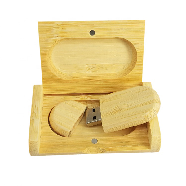 Cle USB 8GB en bois boite arrondie
