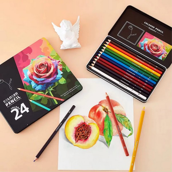 CRAYON DE COULEUR COFFRET ALU 7310B-24PCS -  | PEMBO Sarl