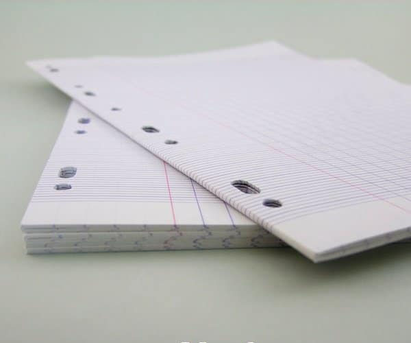FEUILLES MOBILES PERFORES, 100PAGES, SEYES, 21X29.7cm, 70G