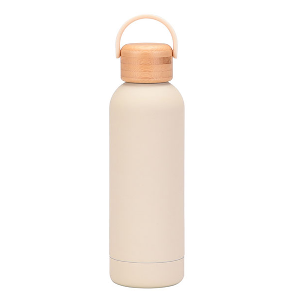 Gourde nouvelle couvercle en bois 500ml BT19 rose