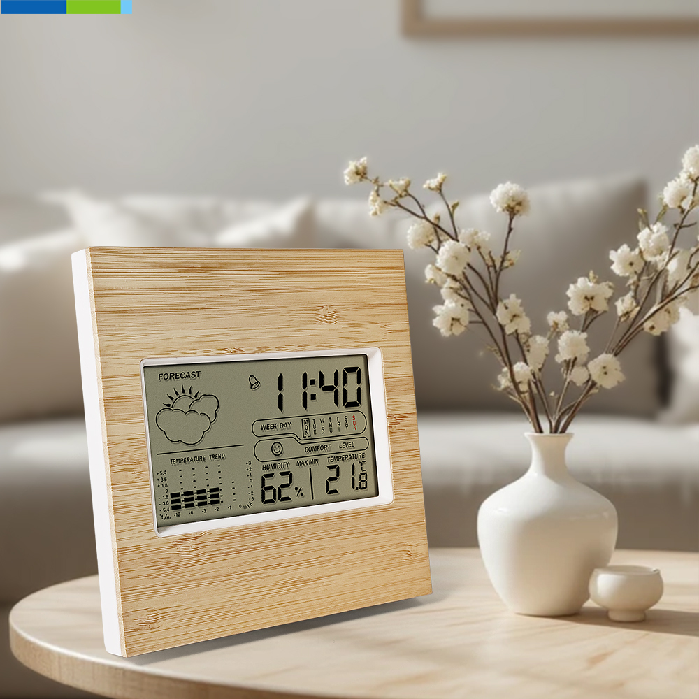 HORLOGE BAMBOU ELECTRONIQUE -6109
