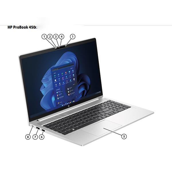 LAPTOP HP Probook 450 G9 12th Gen Intel Core i5-1215U | 8GB | 512GB SSD | Intel Iris Xe Graphic | 15.6" FHD | DOS  | French keybord/ resolution display 1920*1080