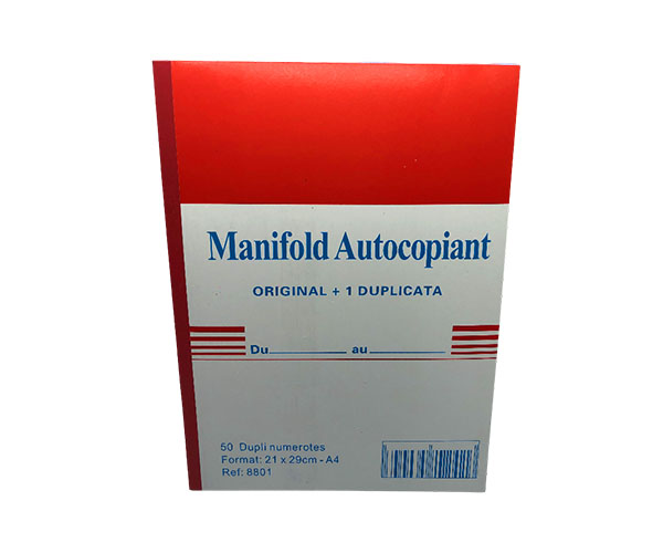 MANIFOLD AUTOPIANT, 50 DUPLI, FACTURIER  FORMAT 21 x 29cm-A4