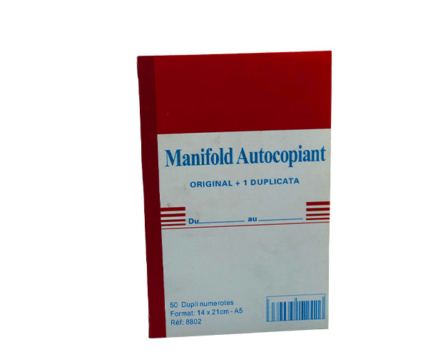 MANIFOLD AUTOPIANT FACTURIER , 50 DUPLI, FORMAT 14 x 21cm-A5