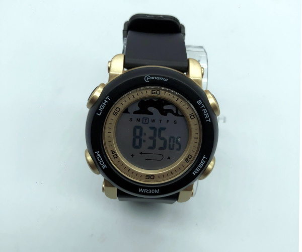 MONTRE SPORT POUR ENFANT MINGRUI ( COULEUR NOIR  OR )