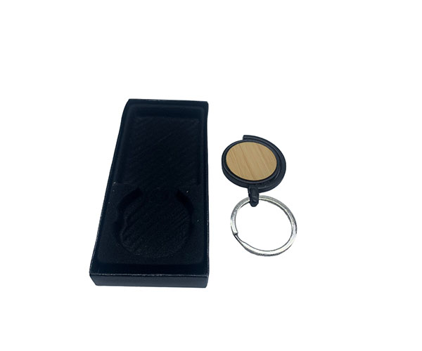 PORTE CLE DEMI CERCLE NOIR