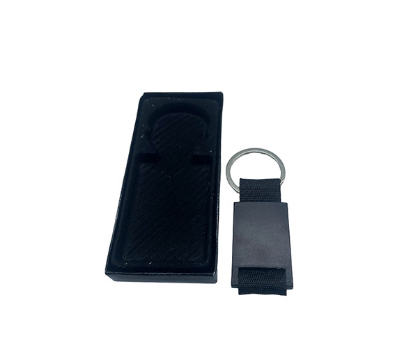 PORTE CLE RUBAN NOIR