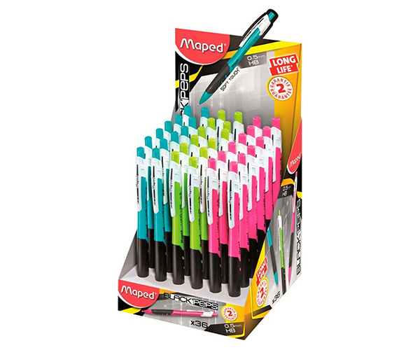 PORTE MINE LONG LIFE, 0.5MM MAPED, Petit prix: 700frs l'unité, REF 564040 BOITE 36