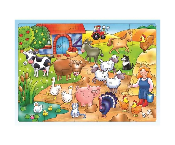 PUZZLE ANIMAUX, ORCHARD QUI VIE A LA FERME 20 PIECES, A PARTIR DE 3ans