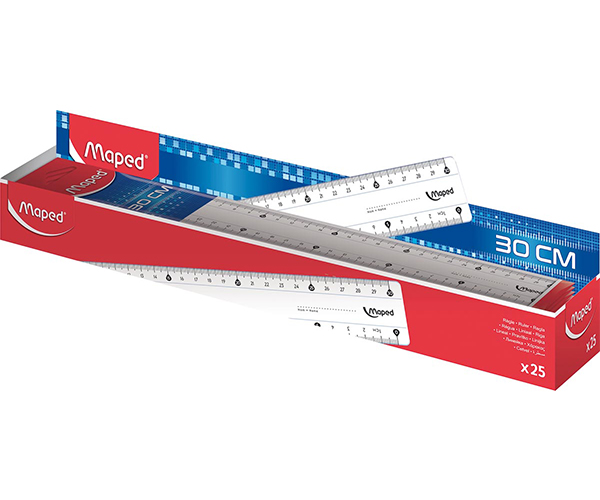 REGLE CLASSIC 30CM DOULE GRADUATION MAPED REF 146119(La Regle)