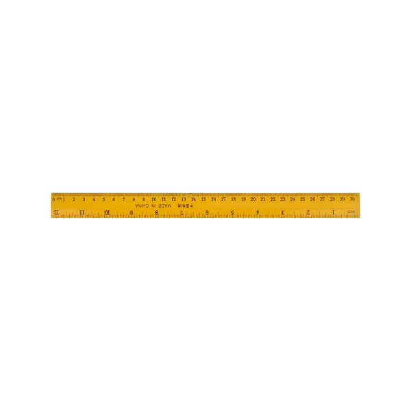 REGLE JAUNE EN BOIS 30CM