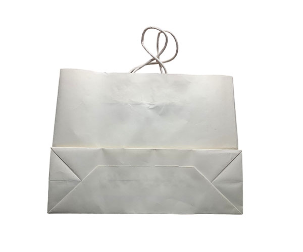 SHOPPING BAG HORIZONTAL BLANC 32*26*11