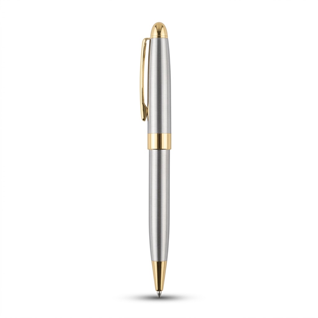 STYLO A BILLE LUXE 802 ARGENT et OR