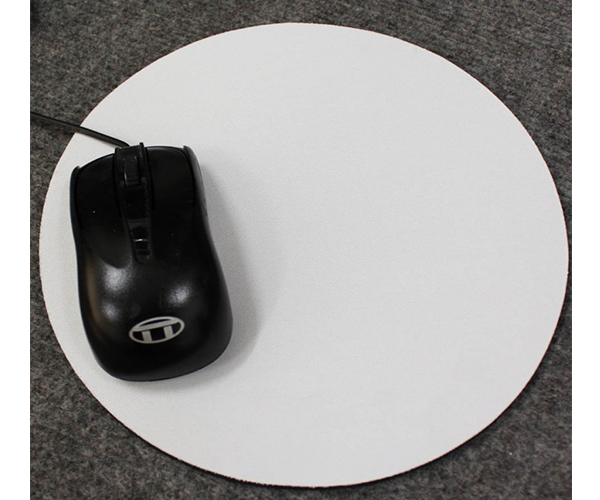 TAPIS  SOURIS ROND DE 220 mm AVEC BORD COUSUS